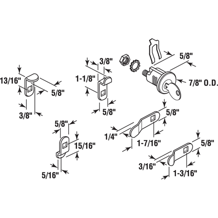 Prime-Line Multipurpose Steel and Latch Mailbox Lock U 9940